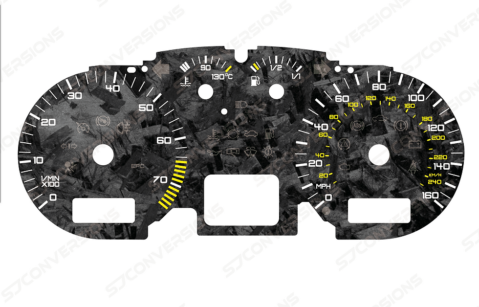 Thumbnail: VW Golf Mk4 GTI Version 2 Forged Carbon Dial Cards 8 Colours
