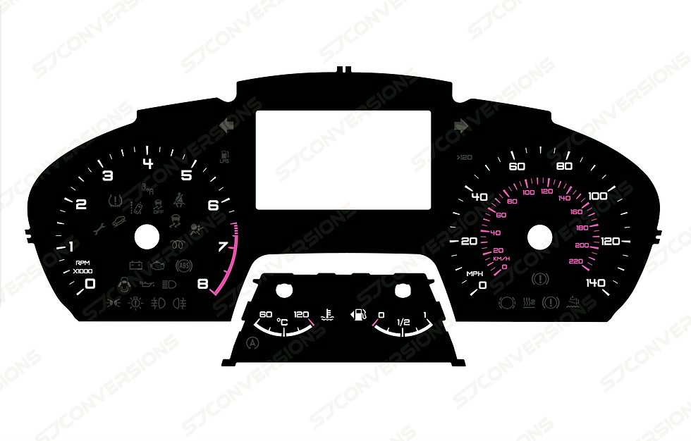 Thumbnail: Ford Fiesta Mk8 Petrol Plain Dial Cards 8 Colours