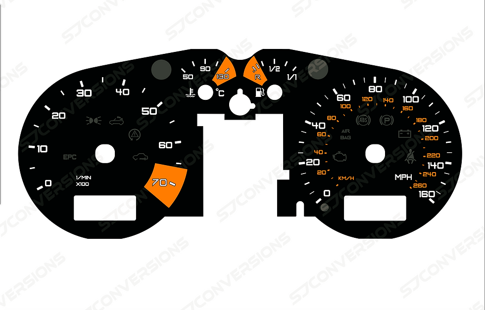 Thumbnail: Audi TT Mk1 Petrol Plain Dial Cards 8 Colours