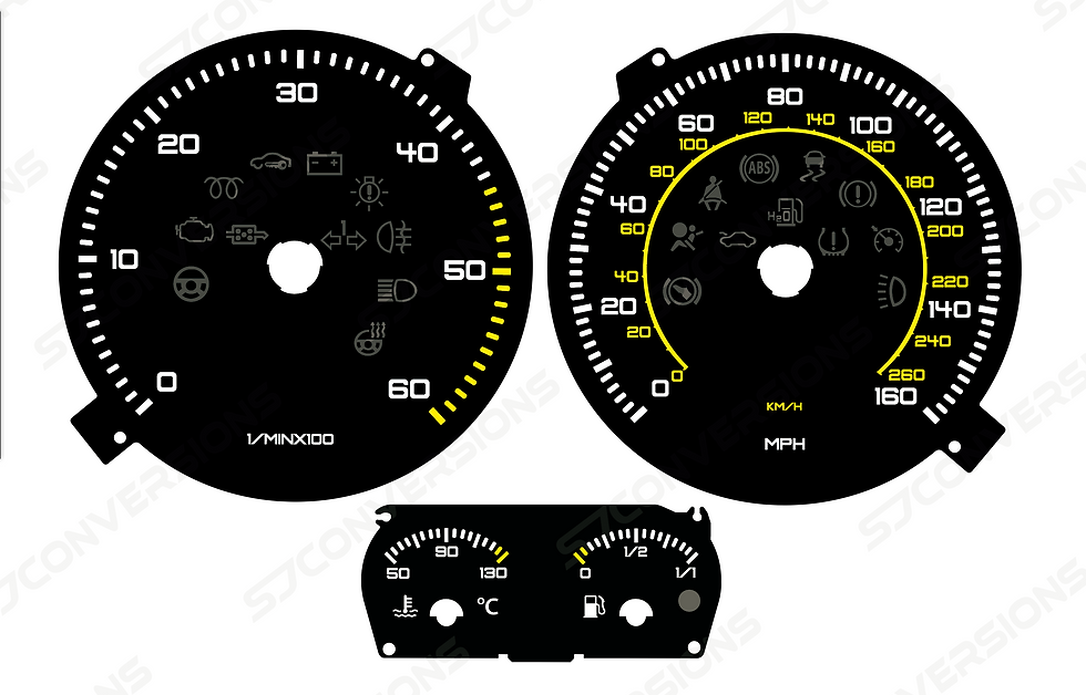 Thumbnail: VW Caddy Mk3 Version 2 Plain Dial Cards 8 Colours