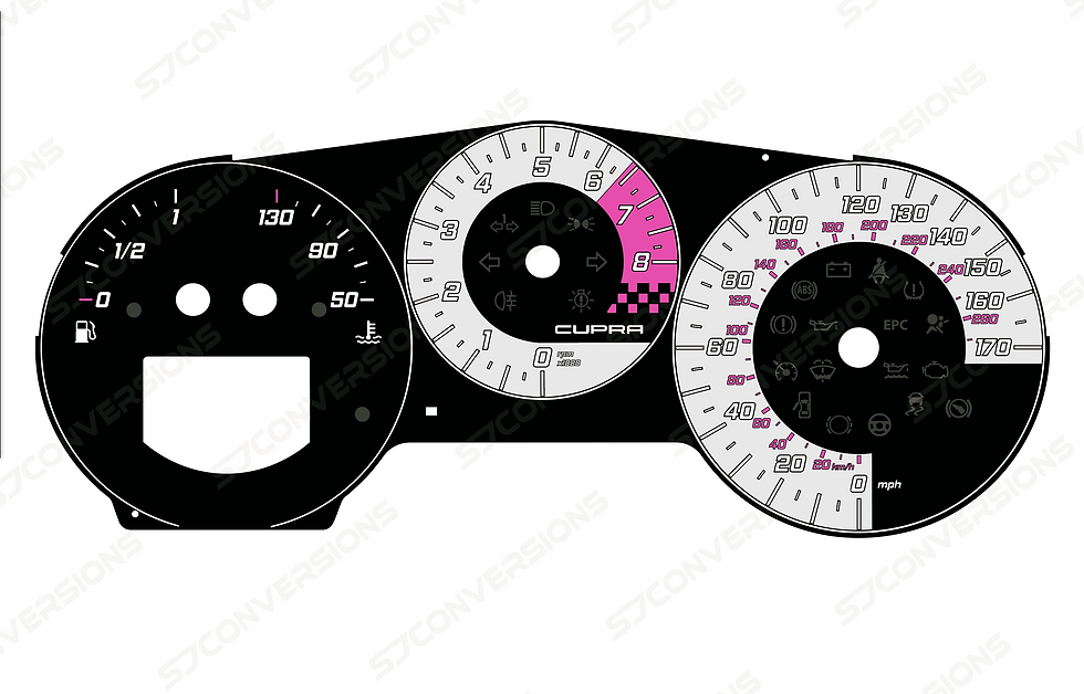 Thumbnail: Seat Leon Cupra Mk2 Plain Dial Cards 8 Colours