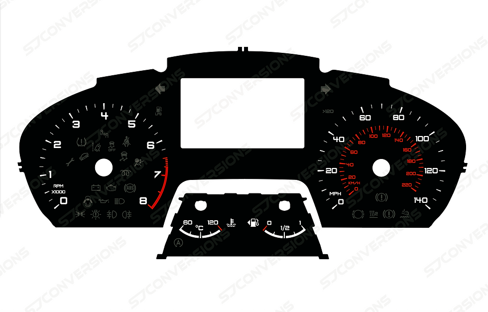 Thumbnail: Ford Fiesta Mk8 Petrol Plain Dial Cards 8 Colours
