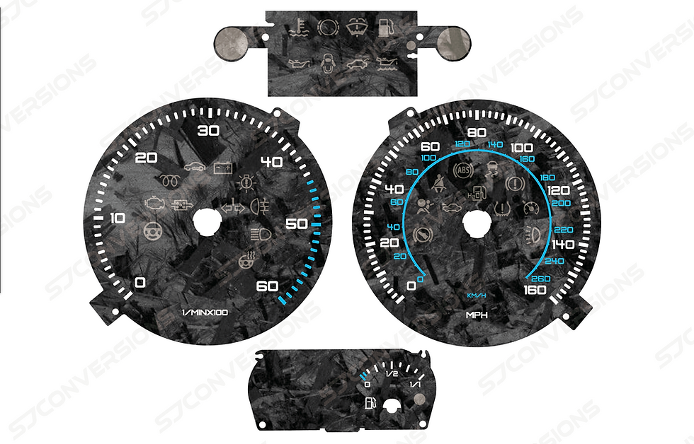 Thumbnail: VW Caddy Mk3 Version 1 Forged Carbon Dial Cards 8 Colours