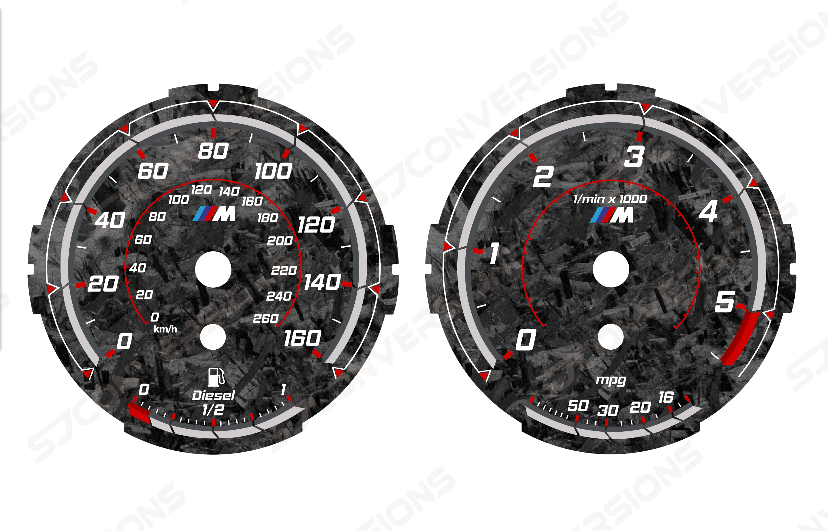 BMW E90 E91 E92 E93 Diesel Version 3 M Sport Custom Forged Carbon Dial Cards