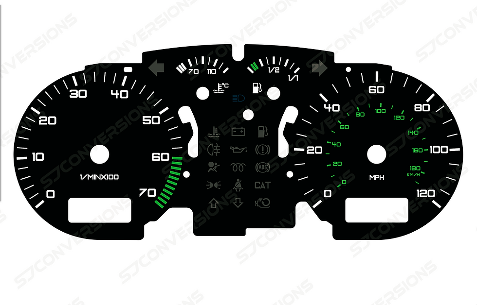 Thumbnail: VW Polo Mk4 9N Petrol Plain Dial Cards 8 Colours