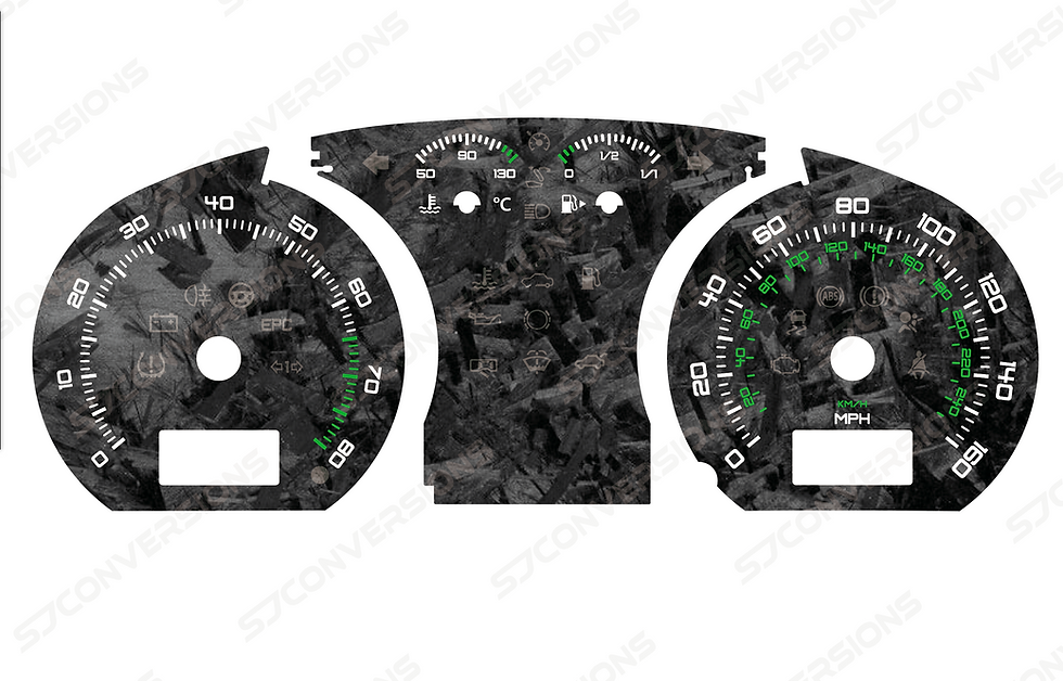 Thumbnail: VW Polo Mk4 9N GTI Forged Carbon Dial Cards 8 Colours