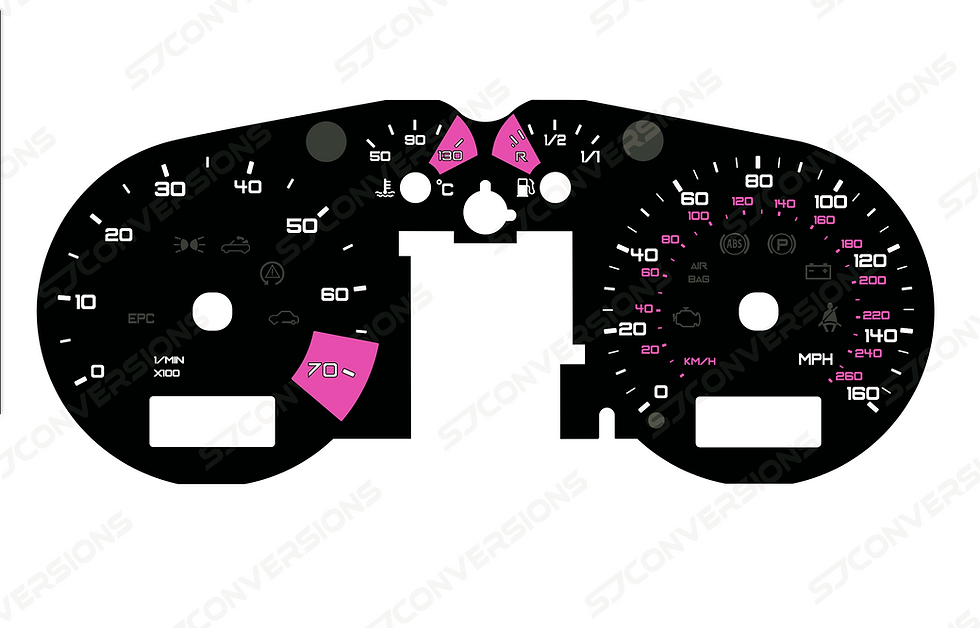 Thumbnail: Audi TT Mk1 Petrol Plain Dial Cards 8 Colours
