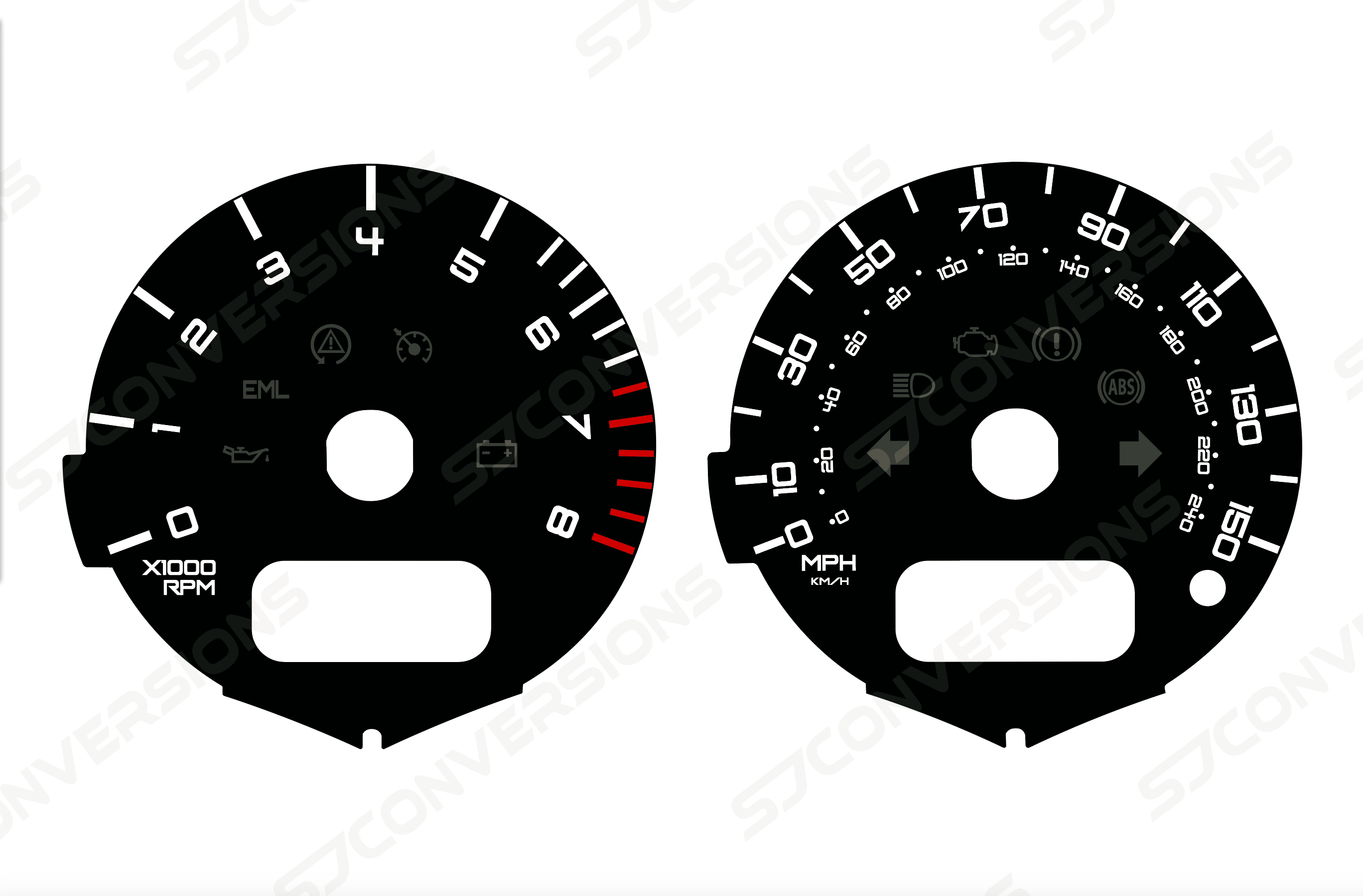 Mini Cooper R53 Twin Facelift V1 Plain Custom Dial Cards