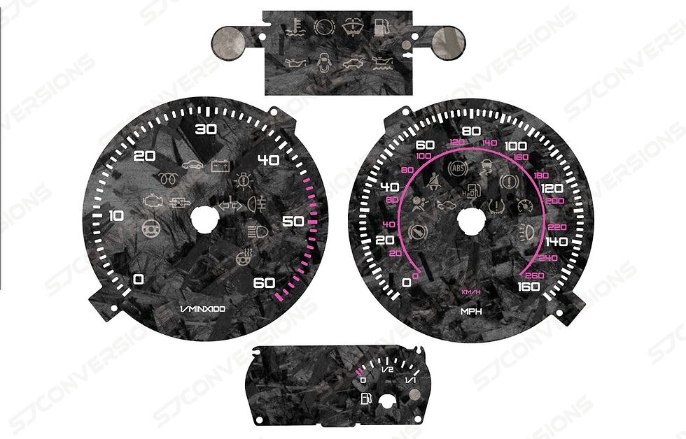 Thumbnail: VW Caddy Mk3 Version 1 Forged Carbon Dial Cards 8 Colours