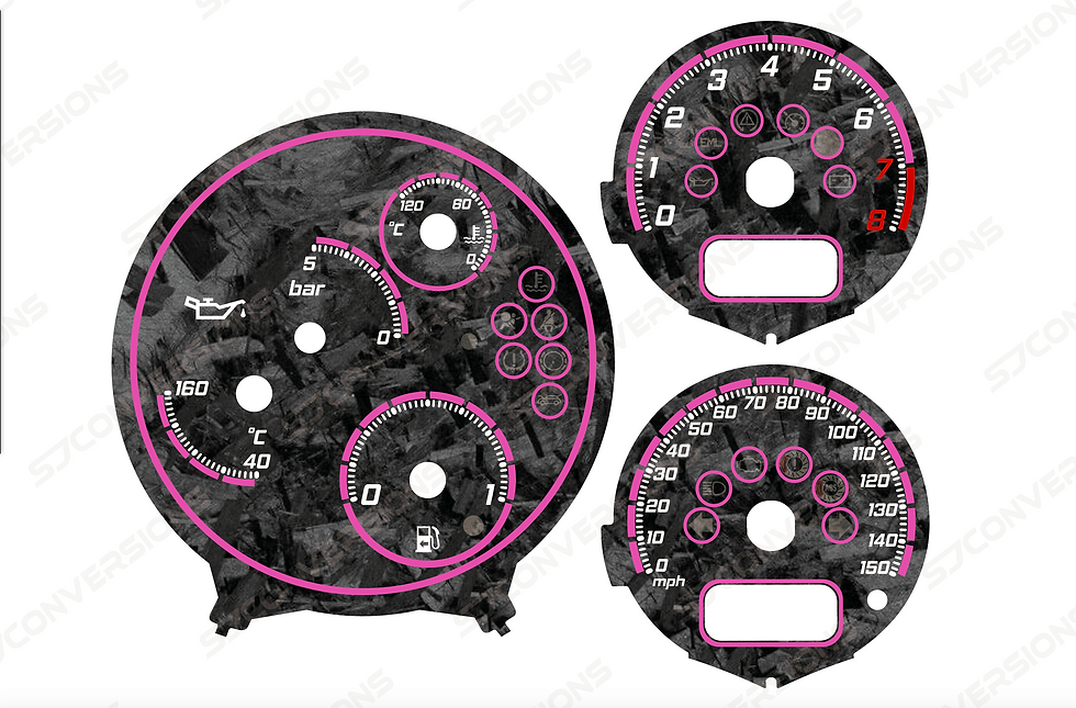 Thumbnail: Mini Cooper R53 Chrono Pack V3 Forged Carbon Custom Dial Cards 8 Colours