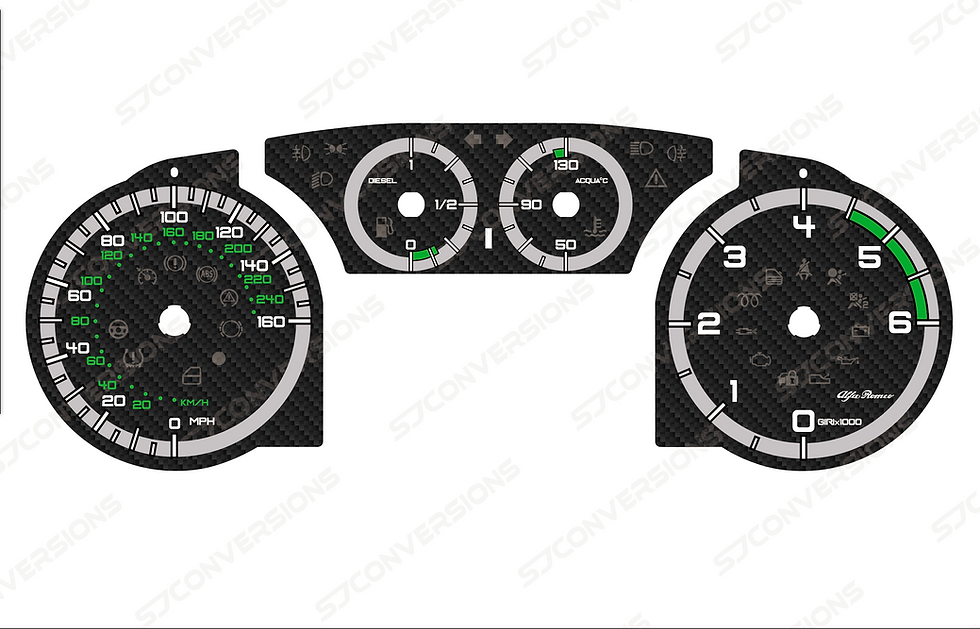 Thumbnail: Alfa Romeo Giulietta/Mito Diesel Carbon Dial Cards 8 Colours