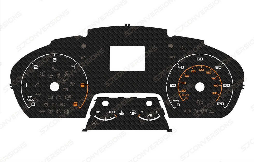Thumbnail: Ford Transit Mk9 Manual Carbon Dial Cards 8 Colours