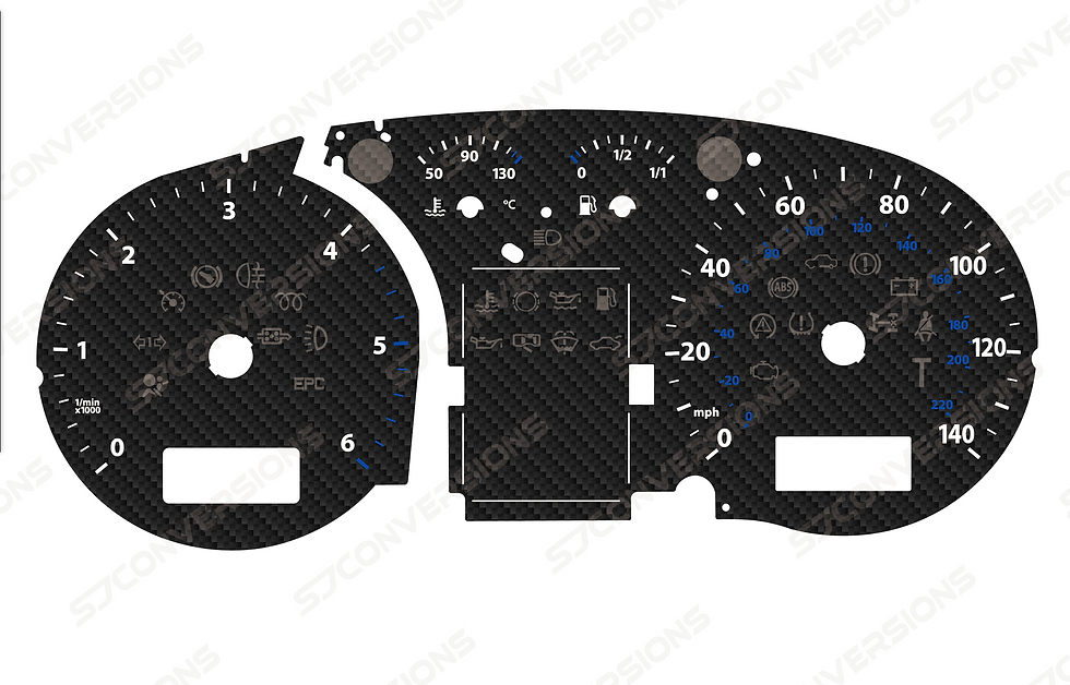 Thumbnail: VW Transporter T5 Manual Carbon Dial Cards 8 Colours