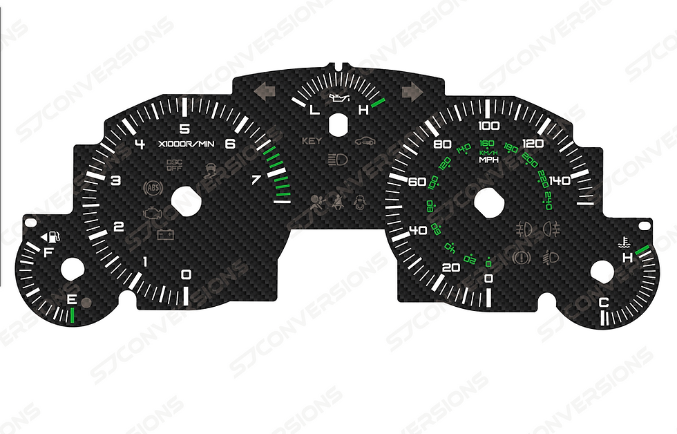 Thumbnail: Mazda MX5 Mk3 Carbon Dial Cards 8 Colours