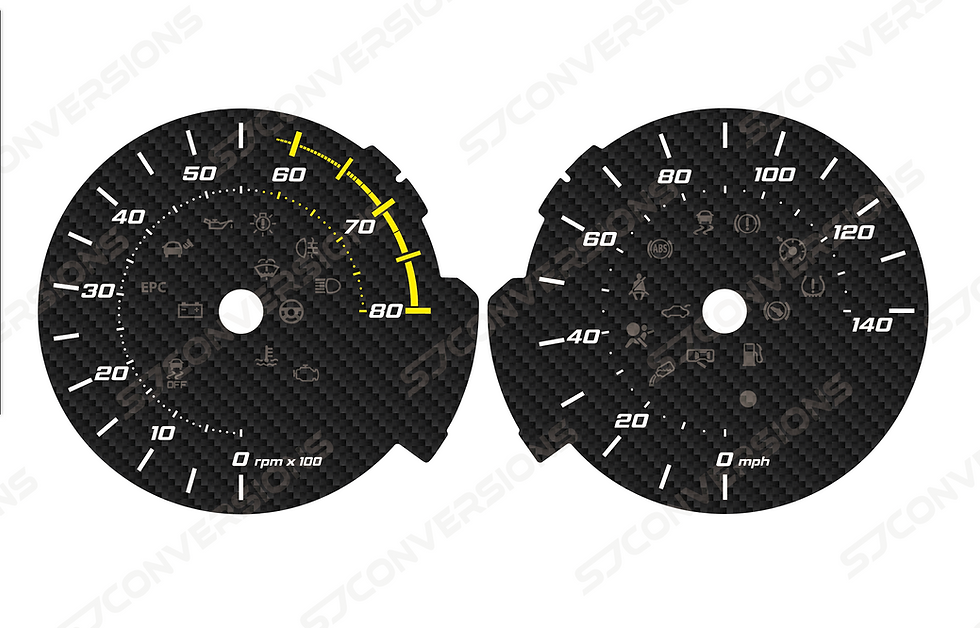 Thumbnail: Seat Ibiza 6J Petrol Carbon Dial Cards 8 Colours