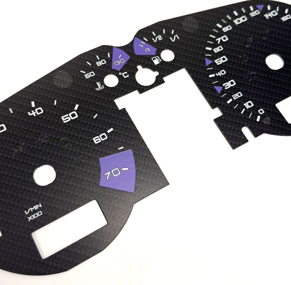 Thumbnail: Audi TT Mk1 Petrol KM/H Carbon Dial Cards 8 Colours