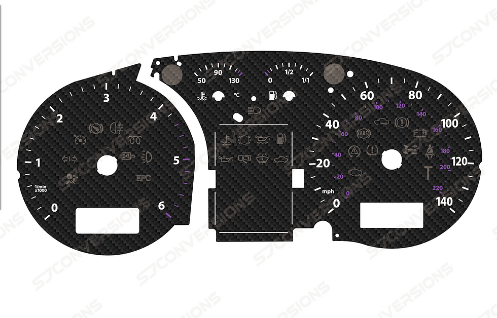 Thumbnail: VW Transporter T5 Manual Carbon Dial Cards 8 Colours