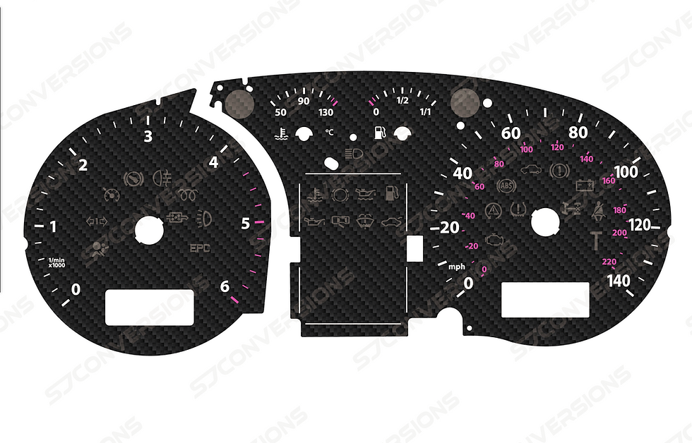 Thumbnail: VW Transporter T5 Manual Carbon Dial Cards 8 Colours