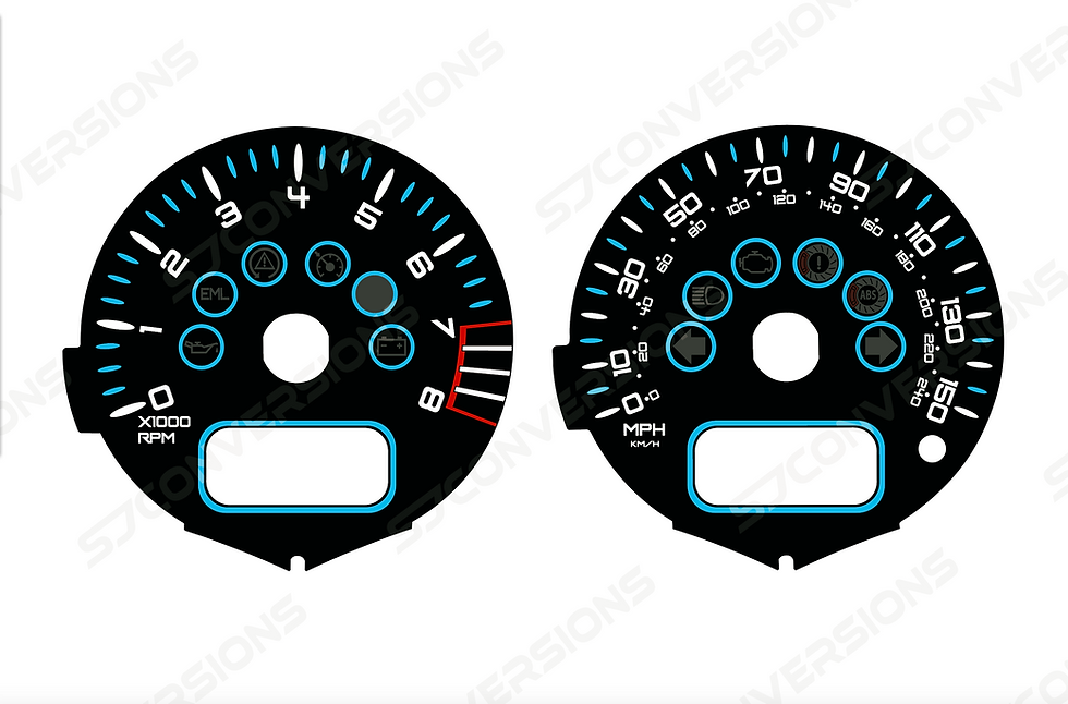 Thumbnail: Mini Cooper R53 Twin Facelift V2 Plain Custom Dial Cards 8 Colours
