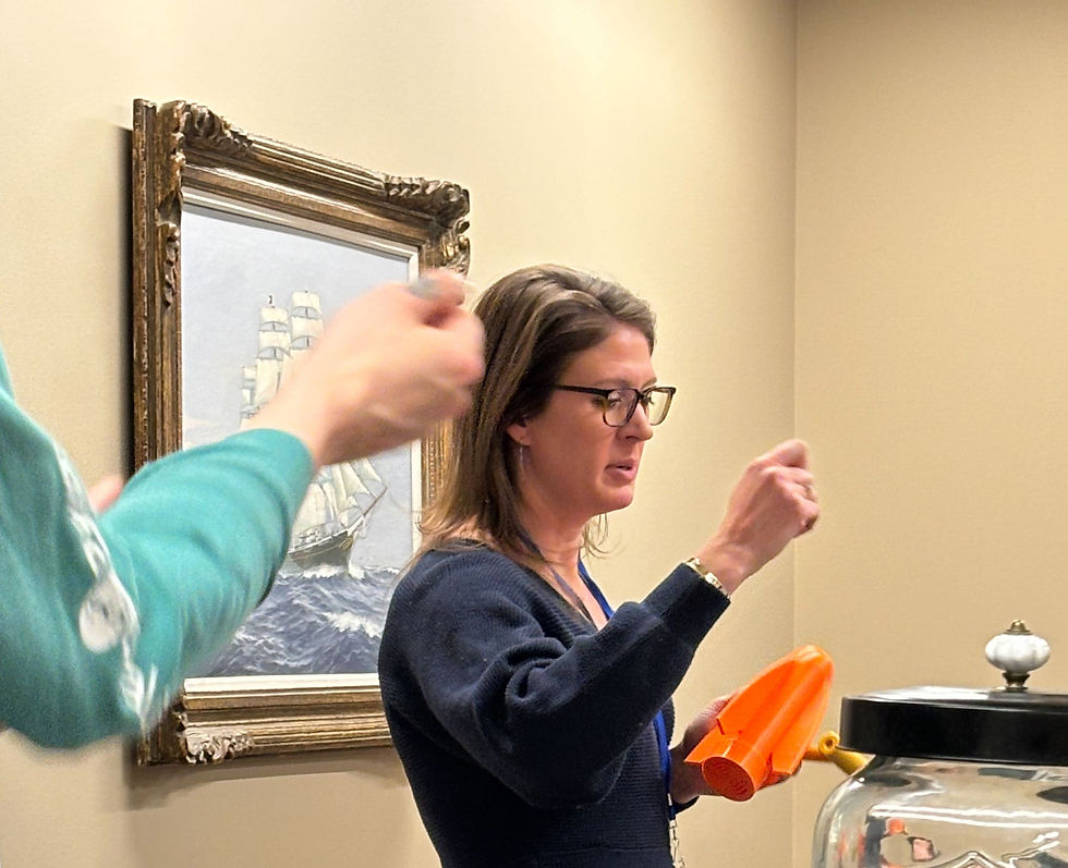 Dr. Jessica Glass presenting on her PESCA device.