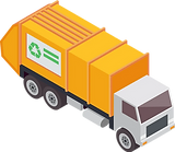 Entsorgungsfahrzeug für Abfalltransporte.