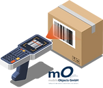 Packstückscanning und mobiles Quittieren eines Paketes.