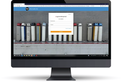 Login im Kundenportal für Transportunternehmen.
