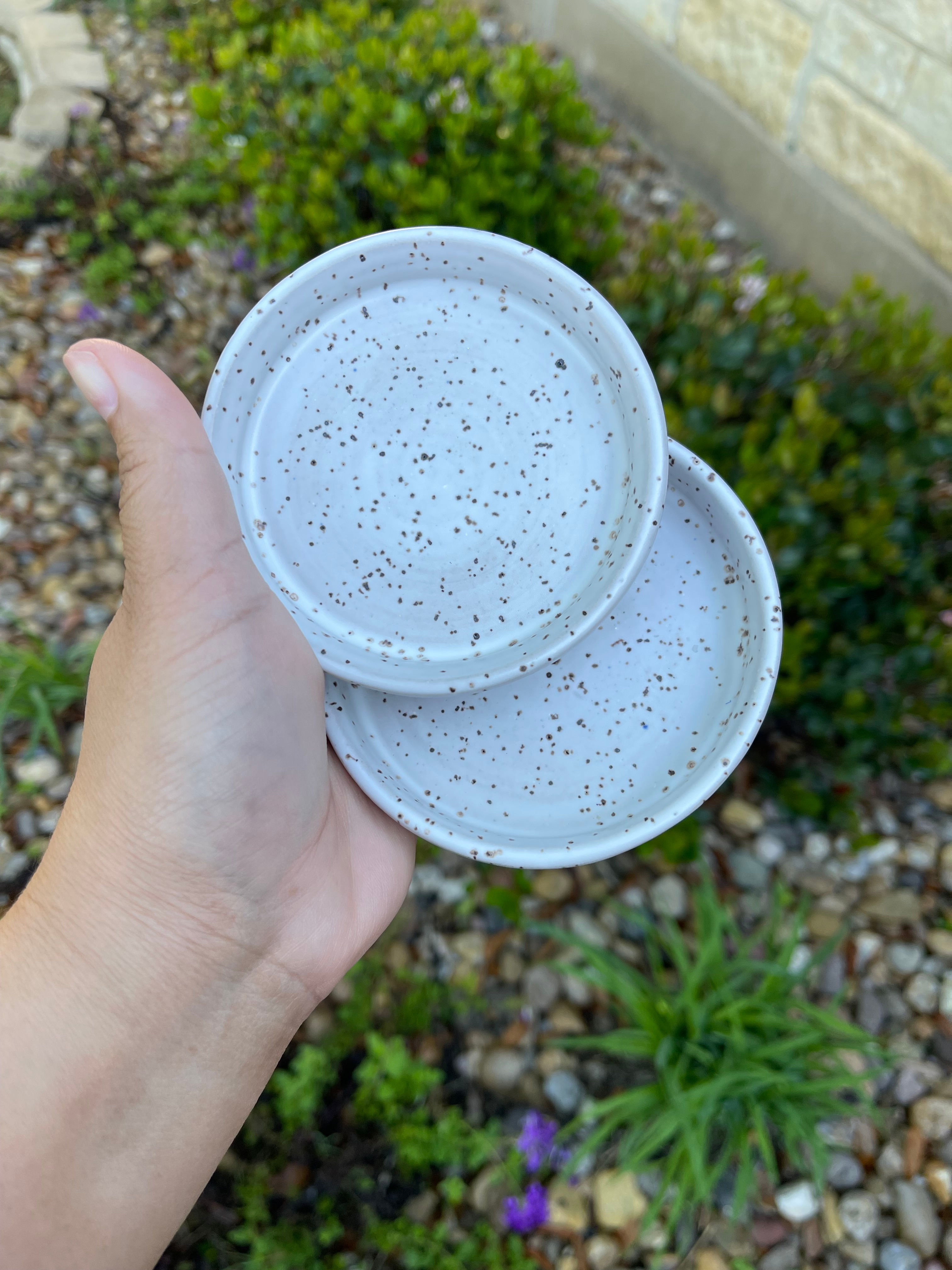 White Matte Trinket Dishes