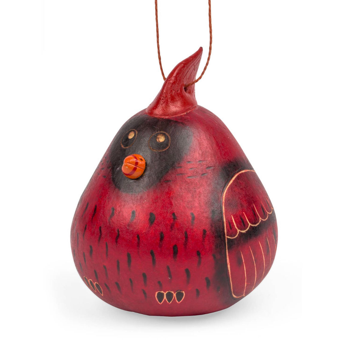 Cardinal Gourd Ornament