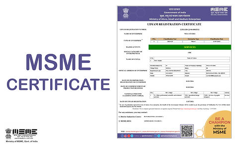 We provide MSME certificate which , provides access to various government incentives and schemes, enhancing business credibi