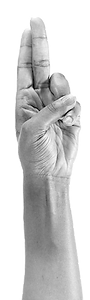 hand pointing with two fingers | Jenn Freeman | Po'Chop | The Brown Pages