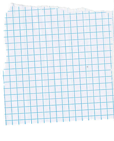 scrap of graph paper on artist blog The Brown Pages