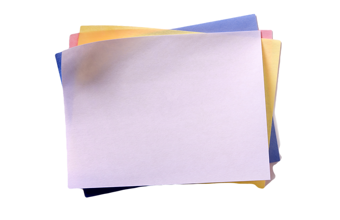 a stack of post it notes on the artist journal The Brown Pages