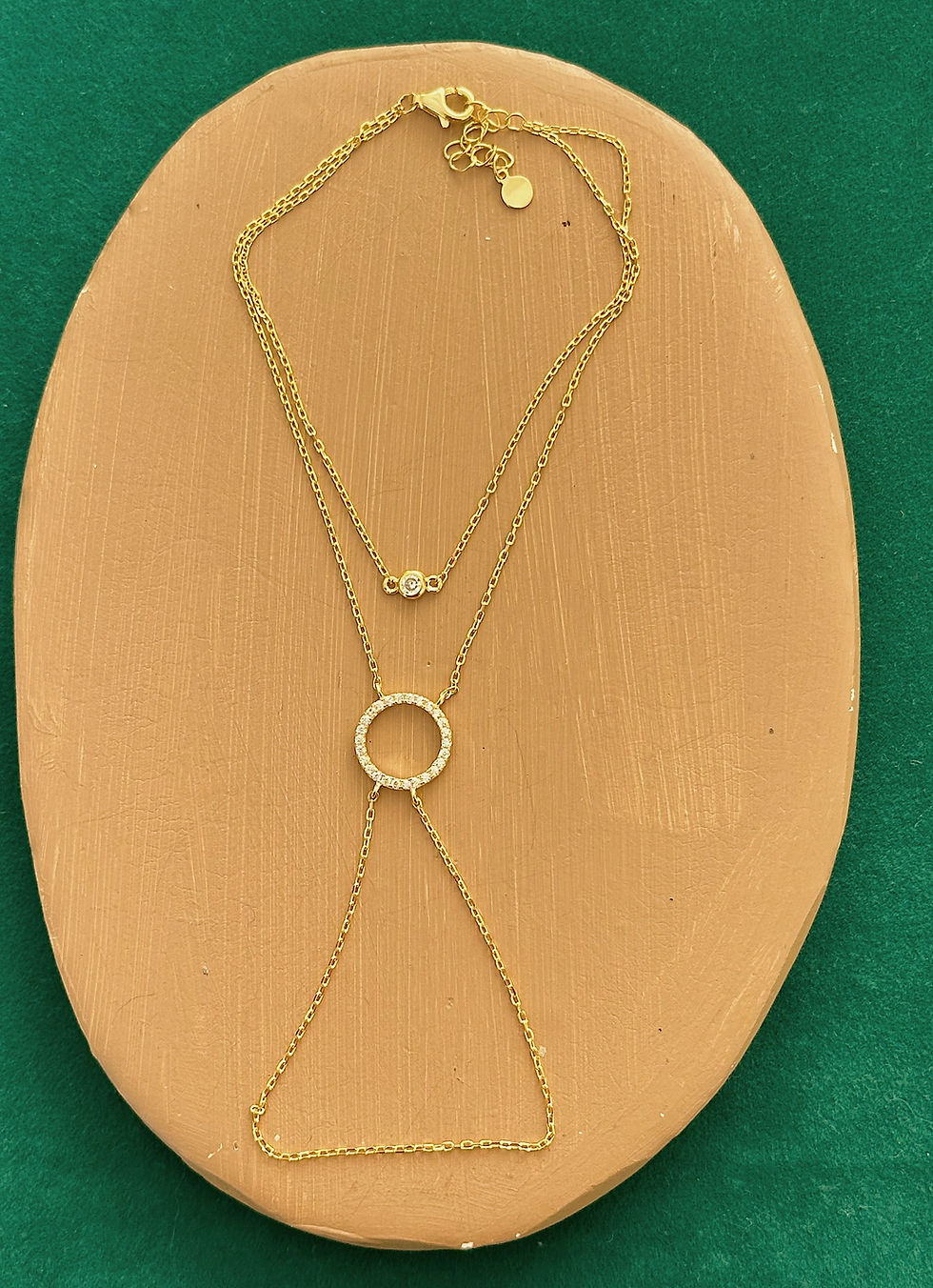 Küçük resim: Taşlı Daire Figürlü Şahmeran | 925 Gümüş 