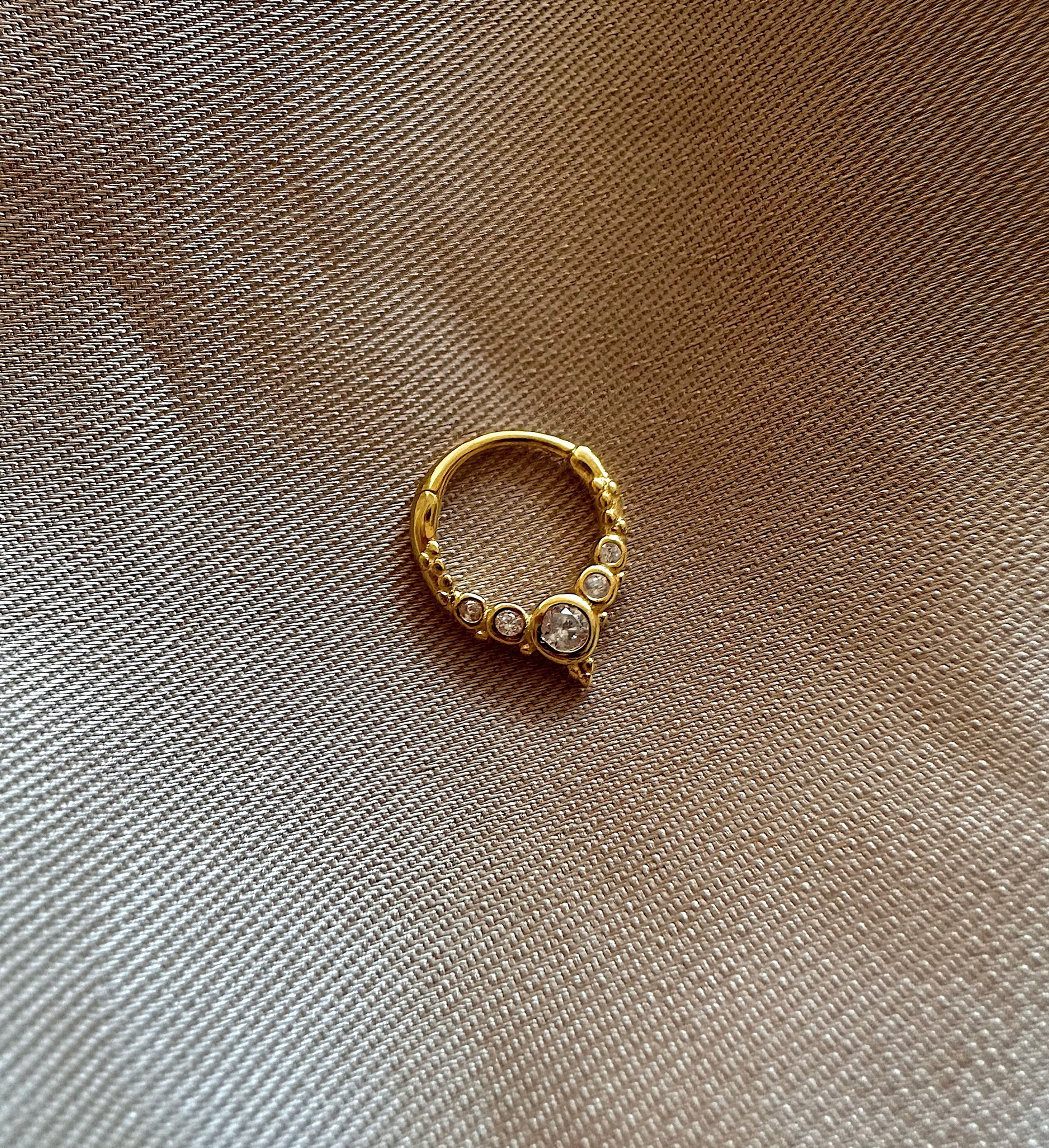 Tekli Halka Piercing - Princess  | 925 Gümüş