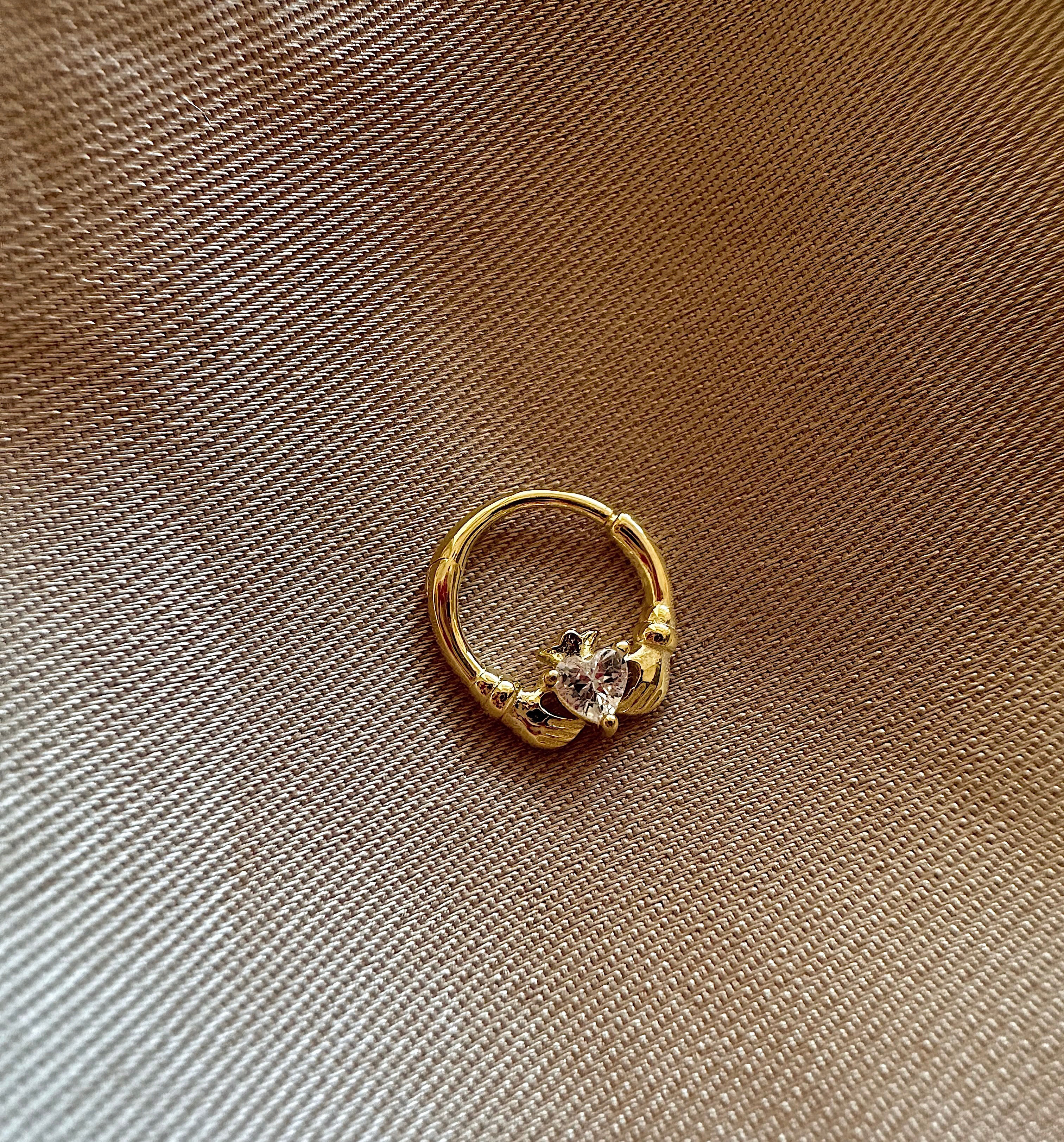Tekli Halka Piercing - Take My Heart  | 925 Gümüş