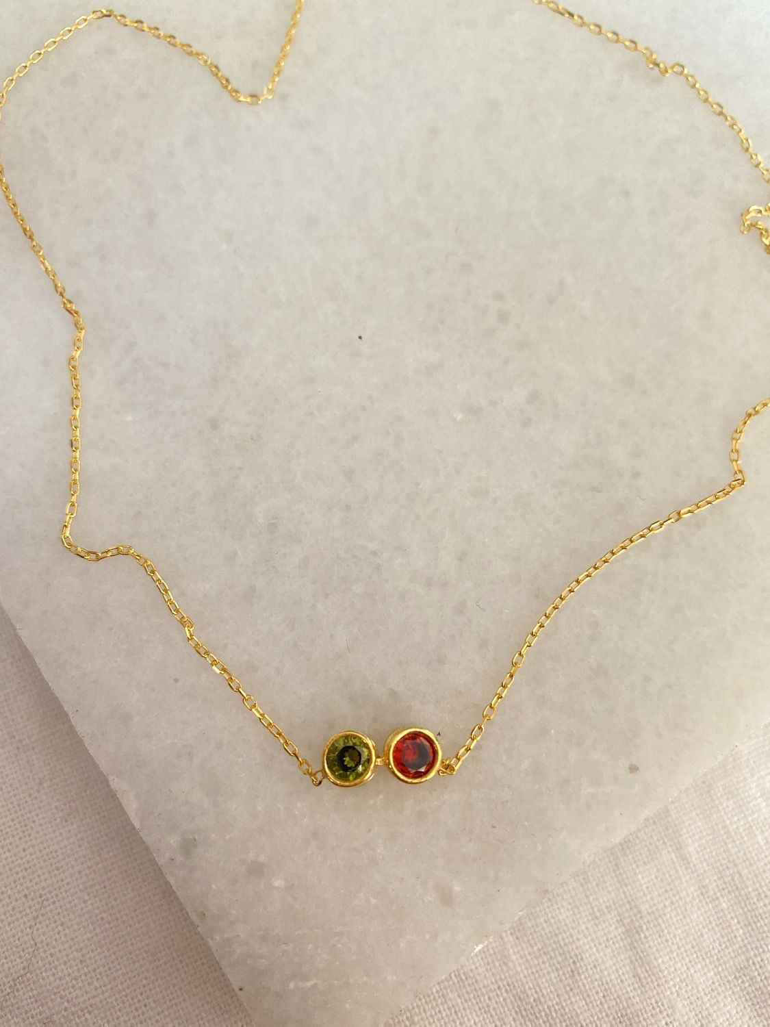 Aylara Göre Taşlı Kolye | 925 Gümüş 