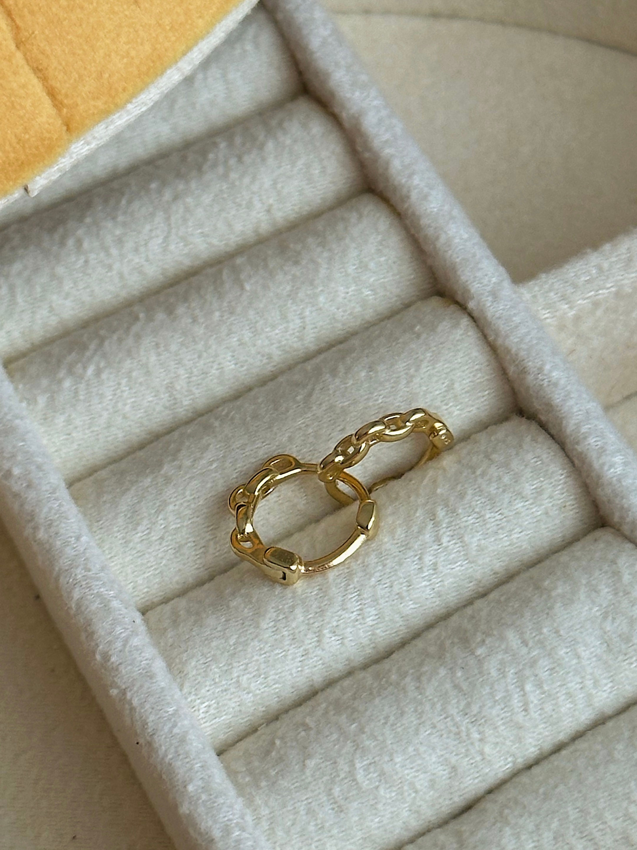 Tekli Minik Halat Piercing | 925 Gümüş 