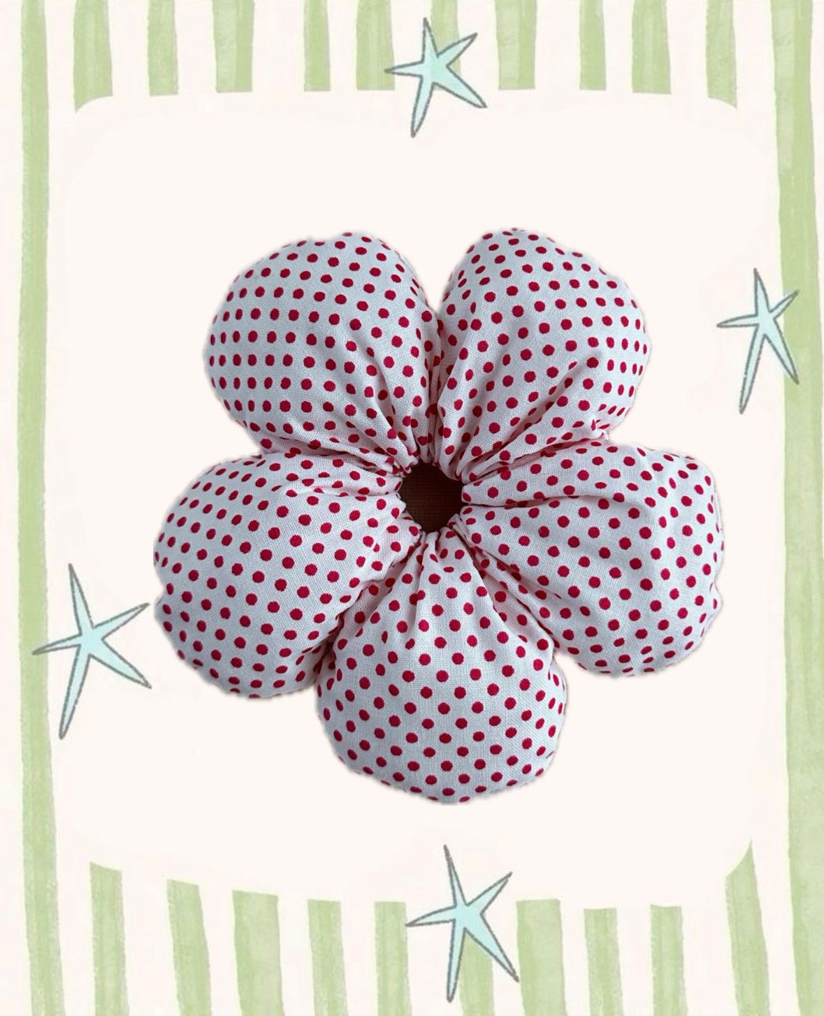 Çiçek Toka -Pembe Puantiye