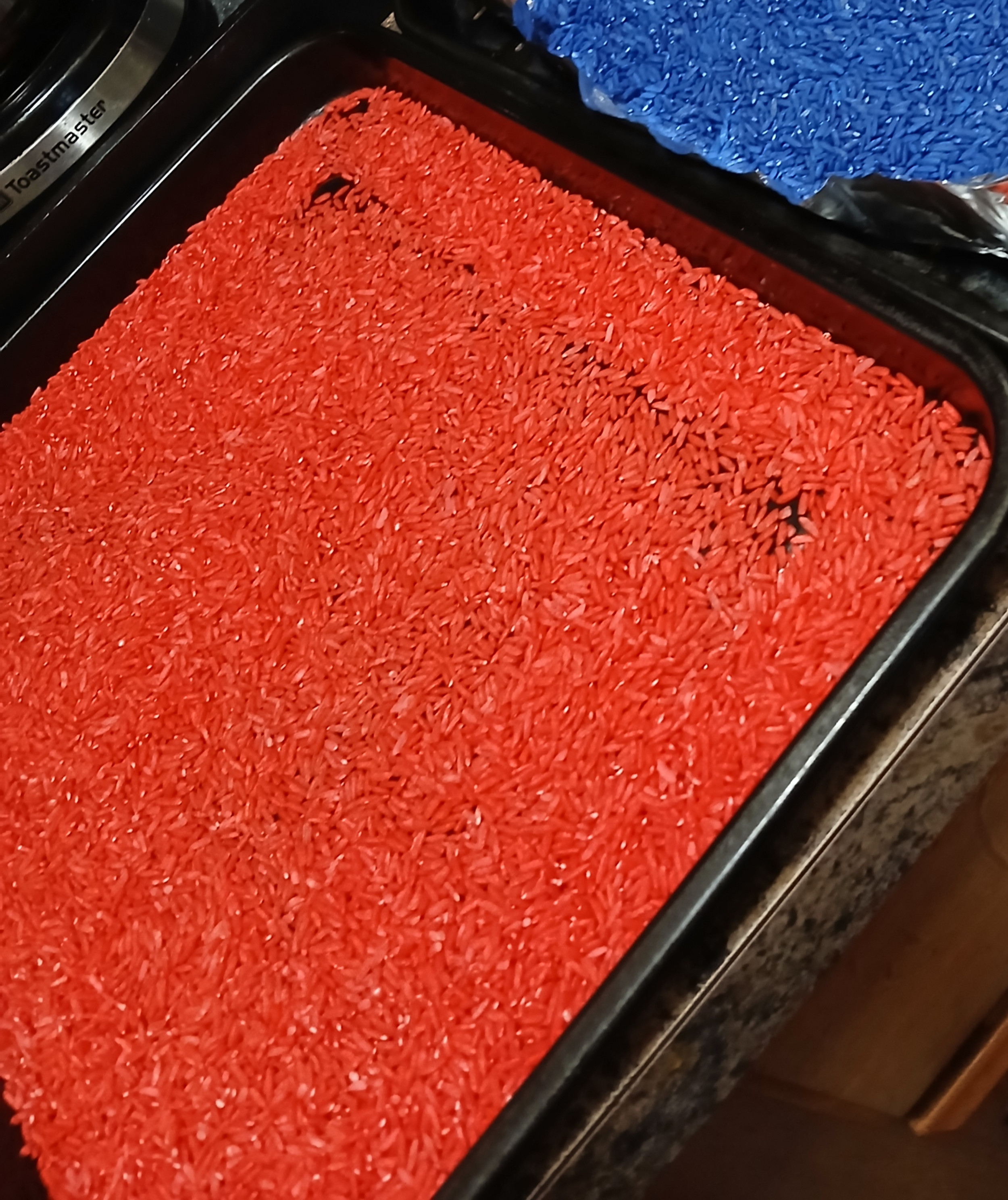 How To Dye Rice For Sensory Play