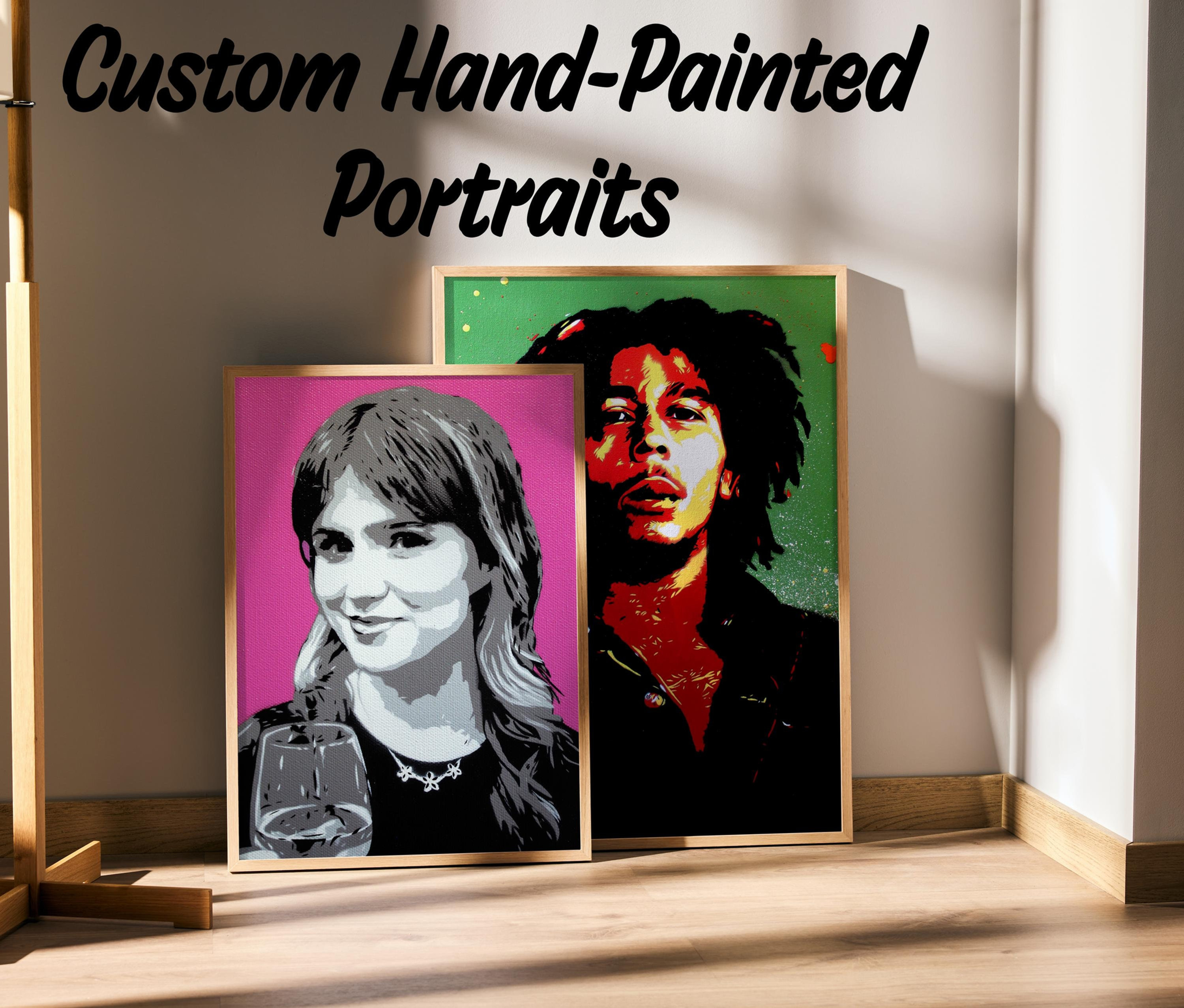 Custom Hand-Painted Portraits - Unique Gifts, Pet, Family & Couple Art