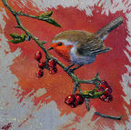 Robin in the Ember Light