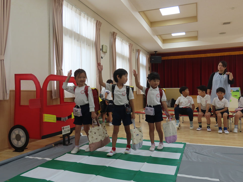 横断歩道の渡り方を教わりました!
