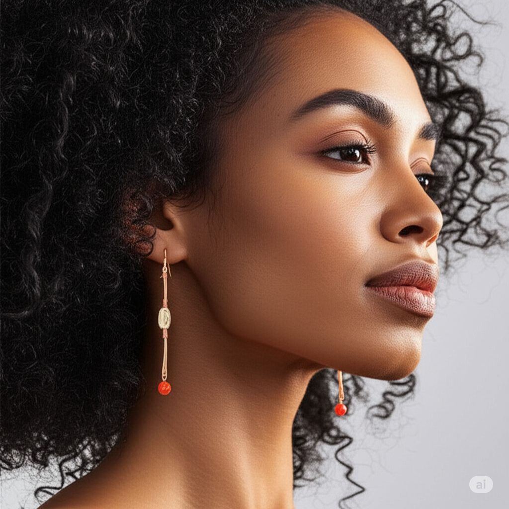 Radiant Copper & Carnelian Statement Earrings
