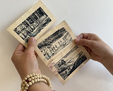 Комплект з трьох бофонів УПА Ніла Хасевича, дереворити, 1949