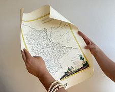 Старовинна карта Київської обл. Україні