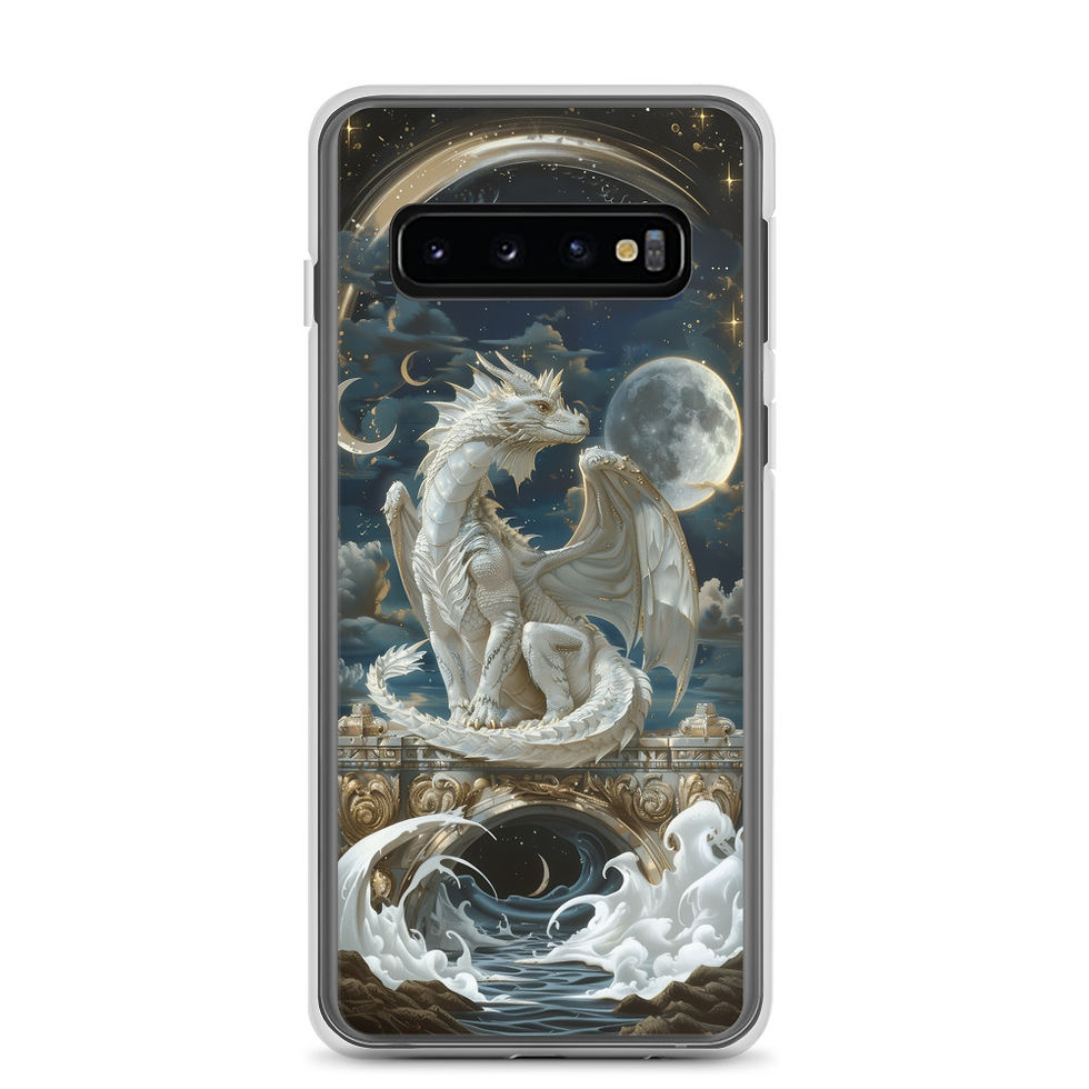 White Moon Dragon | Clear Case for Samsung®