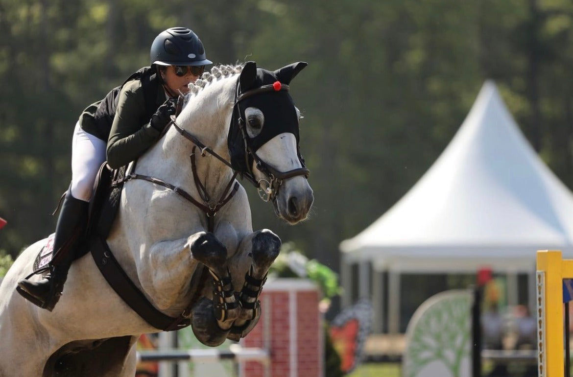 Fenwick Equestrian Maske Liquid Titanium mit Ohren