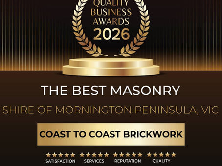 Coast to Coast Brickwork Wins Best Masonry 2026 — Mornington Peninsula