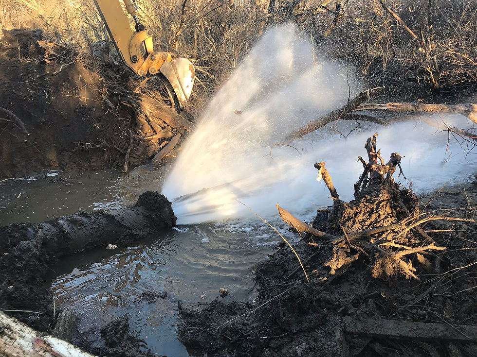water pipe burst